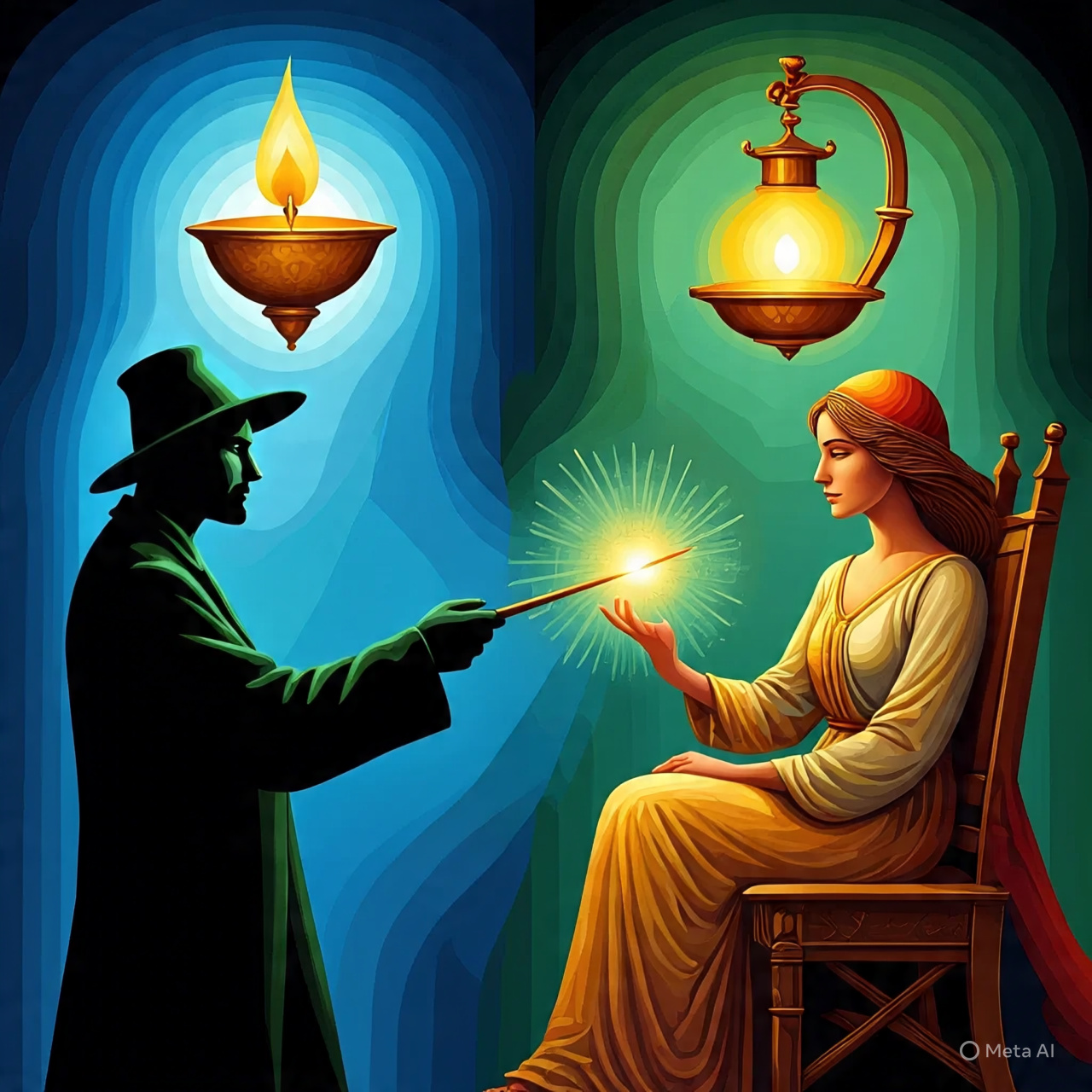 Imagen de un collage de arquetipos de tarot, como el Mago, la Emperatriz, el Ermitaño, simbolizando las diferentes facetas del ser y el autoconocimiento.