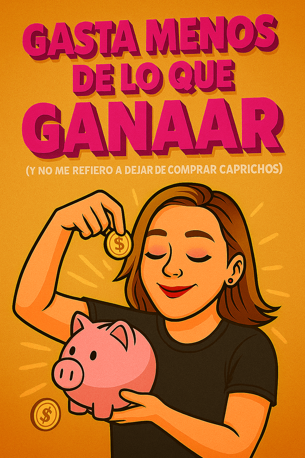 Imagen de monedas y billetes siendo ahorrados en una alcancía, con gráficos de crecimiento financiero en el fondo, simbolizando el ahorro y la inversión.