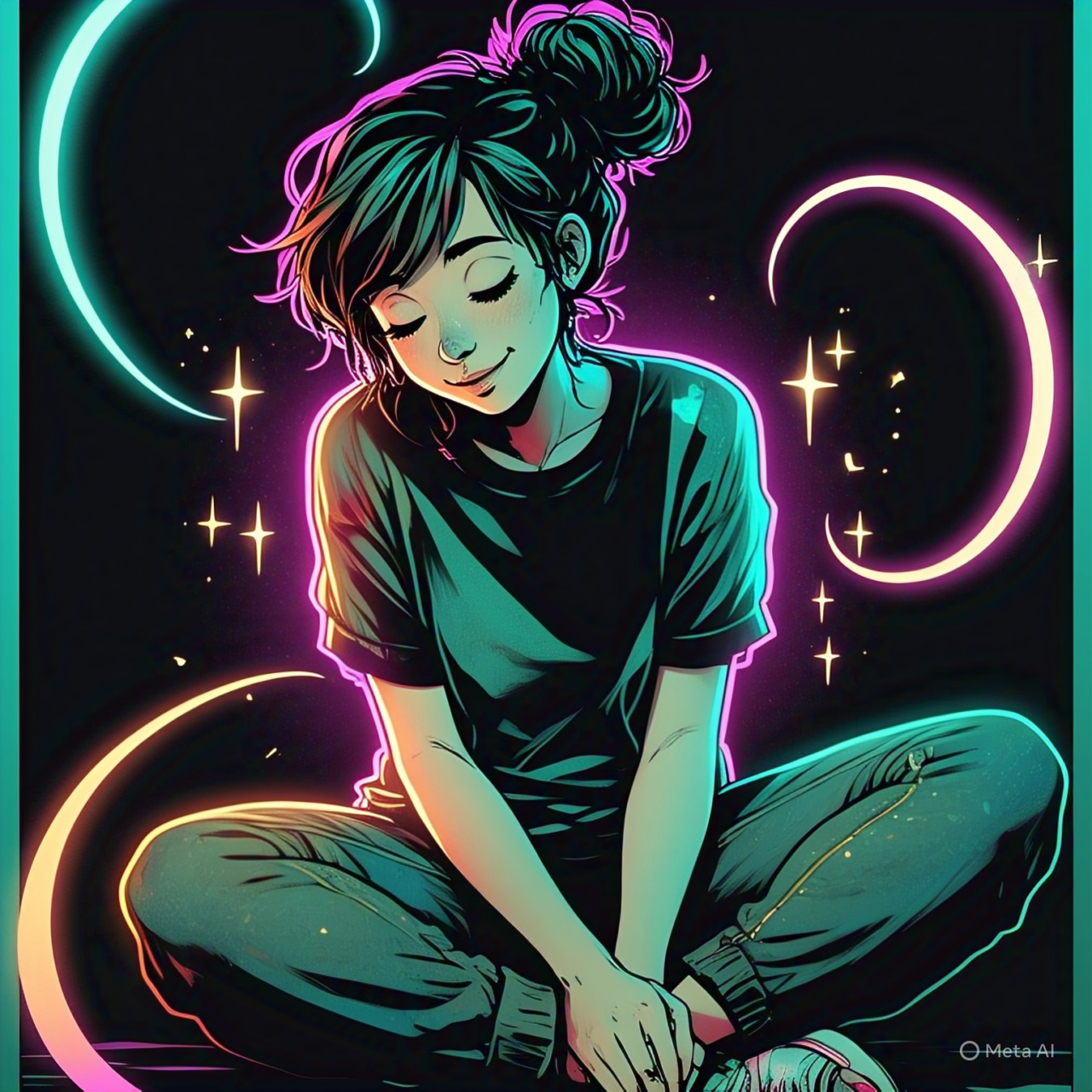 Imagen de mujer real, sonriendo, disfrutando un momento de paz auténtica
